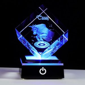 3D Crystals Taurus Zodiac Astrology Gifts For Women Men,Taurus Glass Figurine Decor Constellation Stuff April May Birthday Gifts For Girlfriend Woman Aunt Wife Keepsake Sign Symbolic Energy: Possess - Taurus Products for men