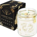 Pisces Zodiac Sign Candles Gift, Zodiac Sign Crystals Candles Jar,Astrology Lavender Scented Soy Stones Candles Best Friends Gifts for Women Men Sister Brother Funny Birthday Gift - Pisces for men