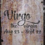 Virgo the virgin cursive August 23-September 22 zodiac astrology Beige Wall Art Decor Funny Gift 12 x 18 Inch - Virgo Poster for men