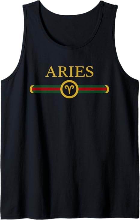Aries zodiac March april birthday Graphic art Aries sign Tank Top - Aries T-Shirt for men