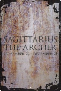 Sagittarius the archer Nov 22-Dec 21zodiac sign astrology Beige Wall Art Decor Funny Gift 12 x 18 Inch - Sagittarius Home Decor for men