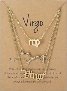 COLORFUL BLING - Virgo Necklace for men