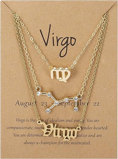 COLORFUL BLING - Virgo Necklace for men