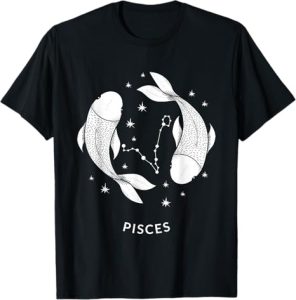 Aquarius Star Zodiac Gifts Women & Men by DAIMMER - Pisces T-Shirt for men