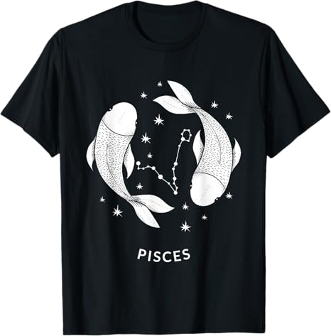 Aquarius Star Zodiac Gifts Women & Men by DAIMMER - Pisces T-Shirt for men