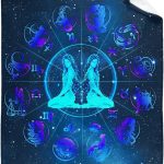 caimizogojocrz Gemini Zodiac Flannel Fleece Throw Blankets, Super Soft Cozy Lightweight Swaddle Blanket for Couch Chair Bed Sofa Office Teen or Nap Size 50"x60" M - Gemini Blanket for men