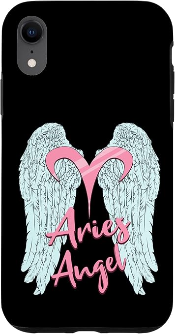 iPhone XR Aries Angel Zodiac Sign with Angel Wings for Women Case - Aries Phone Case for men