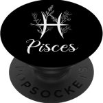 Cottagecore Aesthetic Pisces Zodiac Sign Horoscope PopSockets Standard PopGrip - Pisces for men