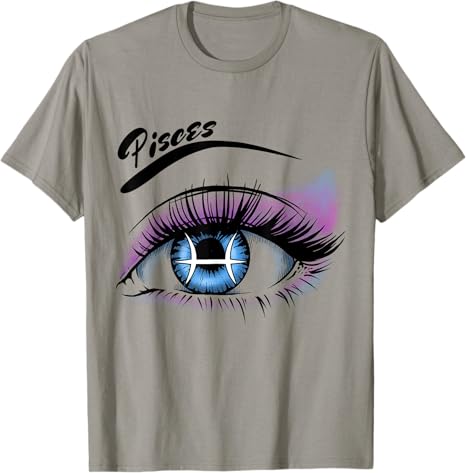 Eyelash Pisces Zodiac Sign - Pisces T-Shirt for men