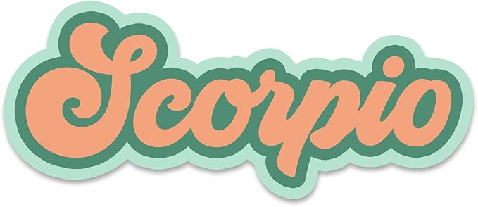 Scorpio Retro Vinyl Sticker Auto Car Truck Wall Laptop | Sticker | 5.5" Wide - Scorpio Sticker for men