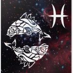 GRAPHICS & MORE Pisces Fish Zodiac Sign Horoscope in Space Wall Art Picture Paper Poster Décor Home Decoration - Pisces Home Decor for men