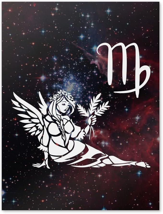 GRAPHICS & MORE Virgo Maiden Zodiac Sign Horoscope in Space Wall Art Picture Paper Poster Décor Home Decoration - Virgo Poster for men