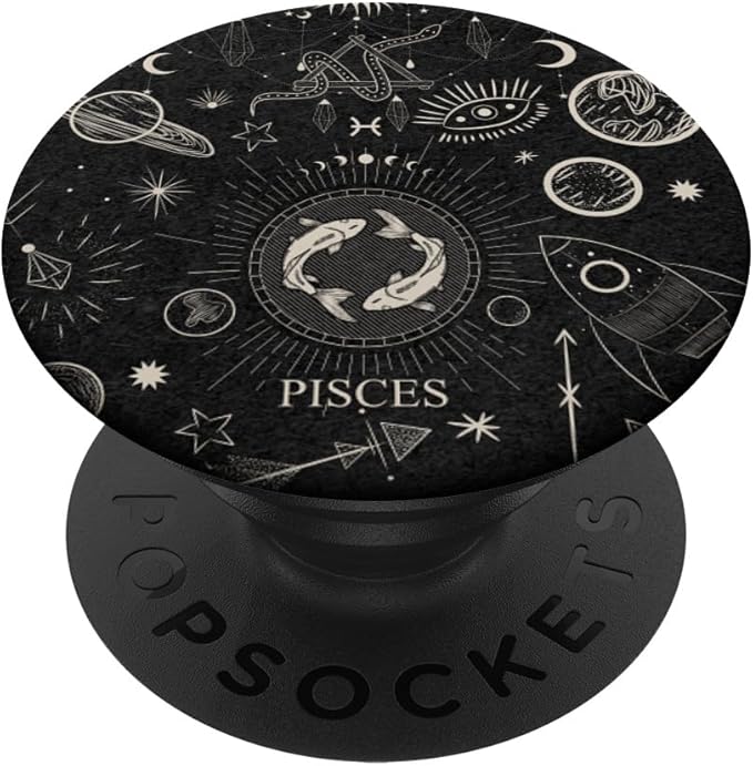 Galaxy Zodiac Sign Astrological Celestial Aesthetic Pisces PopSockets Adhesive PopGrip - Pisces for men