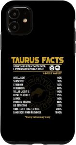 iPhone 11 Taurus Facts Funny Horoscope Astrology Zodiac Sign Case - Taurus Phone Case for men