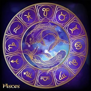 BELECO 6x6ft Fabric Pisces Horoscope Photography Backdrop Zodiac Party Background Wallpaper Astrology 12 Constellations Signs Zodiac Tarot Birthday Party Banner Home Decor Adults Teens Photo Props - Pisces Home Decor for men
