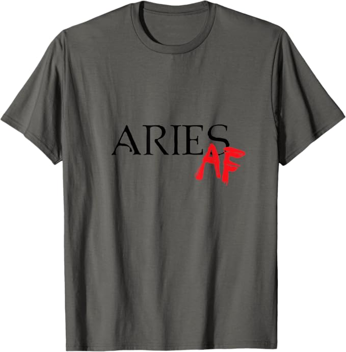 Aries AF Zodiac Star Sign Astrology Minimalist T-Shirt - Aries T-Shirt for men