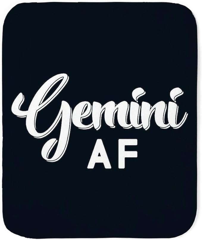 CafePress Gemini AF Sherpa Fleece Throw Blanket 60" L x 50" W - Gemini Blanket for men