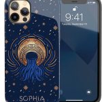 Custom Aquarius Zodiac Sign, Astrology Personalized Name Case, Compatible with iPhone 17 Air, 16 Pro Max, 15 Plus, 14, 13 Mini, 12, 11, X/XS Max, XR, 7/8 - Aquarius Phone Case for men