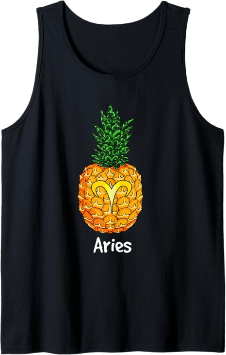 Aries Pineapple Zodiac Sign for Women Men Tank Top - Aries T-Shirt for men