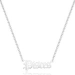 18K Gold Plated Astrology Necklace for Women Jewelry,12 Zodiac Pendant Horoscope Constellations Necklace - Pisces for men