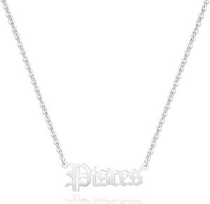 18K Gold Plated Astrology Necklace for Women Jewelry,12 Zodiac Pendant Horoscope Constellations Necklace - Pisces for men