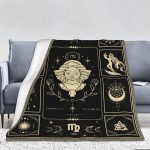Virgo Constellation Blanket Astrology Sign Throw Blanket, Lightweight Microfiber Blanket Birthday Graduation to Mom Gifts for Women Men 40"X50" - Virgo Blanket for men