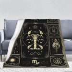 Scorpio Constellation Blanket Astrology Sign Throw Blanket,Witchy Room Decor Soft Blanket Birthday for Women Men 50"X40" - Scorpio Products for men