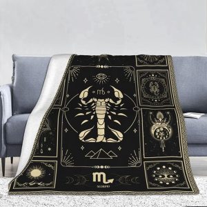 Scorpio Constellation Blanket Astrology Sign Throw Blanket,Witchy Room Decor Soft Blanket Birthday for Women Men 50"X40" - Scorpio Products for men