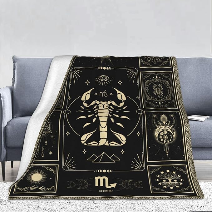 Scorpio Constellation Blanket Astrology Sign Throw Blanket,Witchy Room Decor Soft Blanket Birthday for Women Men 50"X40" - Scorpio Products for men