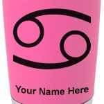 LaserGram 20oz Vacuum Insulated Tumbler Mug, Zodiac Sign Aquarius, Personalized Engraving Included (Silicone Grip, Pink) - Aquarius Mug for men