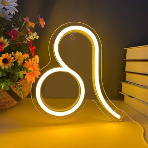 The Zodiac Horoscope Neon Sign, Leo LED Neon Signs for Wall Decor, Astrology Zodiac Horoscope Neon Lights Beautiful Spiritual, Birthday Party, Home Kids Room Decor Leo - Leo Canvas for men