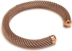 Handmade Copper Astadhatu Cuff Bangle Bracelet - 8 mm Thick - Taurus Birthstone - Virgo Astrological Sign - Root Chakra Jewelry - Taurus for men