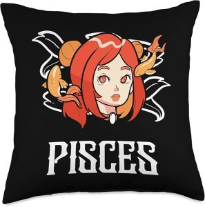 Pisces Tarot Zodiac Sign Pastel Goth Horoscope Occult Emo Throw Pillow - Pisces Pillow for men