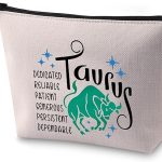 BLUPARK Zodiac Sign Cosmetic Bag Horoscope Makeup Bag 12 Constellation Birthday Gift for Astrology Lover (Taurus) - Taurus for men