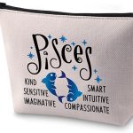 BLUPARK Zodiac Sign Cosmetic Bag Horoscope Makeup Bag 12 Constellation Birthday Gift for Astrology Lover (Pisces) - Pisces for men