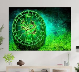 Pisces Sign Canvas Print, Zodiac Wall Art, Astrology Wall Art, Pisces Gift, Zodiac Wall Decor, Zodiac Canvas Art - Pisces Canvas for men