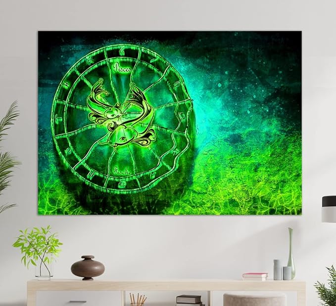 Pisces Sign Canvas Print, Zodiac Wall Art, Astrology Wall Art, Pisces Gift, Zodiac Wall Decor, Zodiac Canvas Art - Pisces Canvas for men