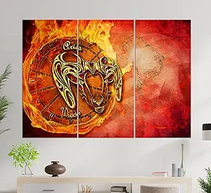 Aries Sign Canvas Print, Zodiac Wall Art, Astrology Wall Art, Aries Gift, Zodiac Wall Decor, Zodiac Canvas Art - Aries Canvas for men