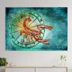 Scorpio Sign Canvas Print, Zodiac Wall Art, Astrology Wall Art, Scorpio Gift, Zodiac Wall Decor, Zodiac Canvas Art - Scorpio Canvas for men