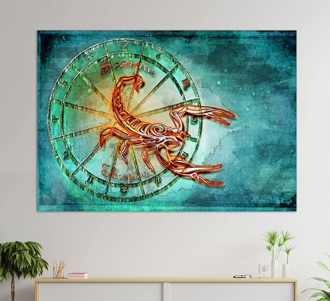 Scorpio Sign Canvas Print, Zodiac Wall Art, Astrology Wall Art, Scorpio Gift, Zodiac Wall Decor, Zodiac Canvas Art - Scorpio Canvas for men