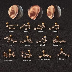 SMDSAZ - Virgo Earrings for men