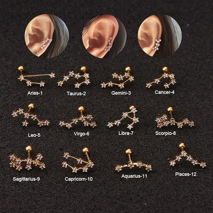 SMDSAZ - Virgo Earrings for men