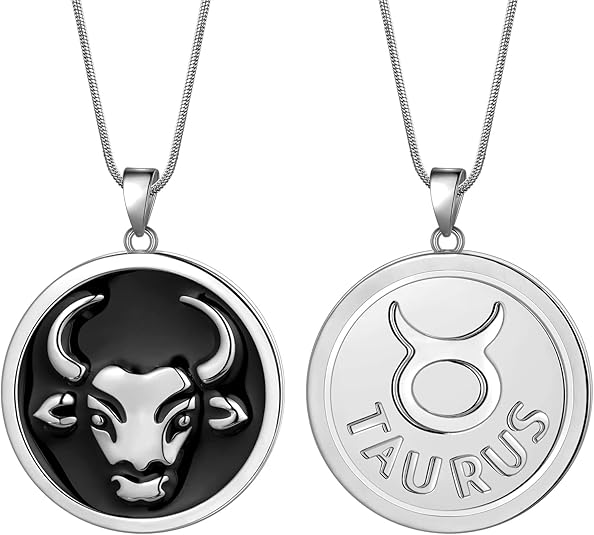 12 Constellation Necklace Zodiac Star Sign Horoscope Pendant Astrology Birthday Gifts Mens/Women Jewelry - Taurus Products for men