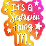Scorpio Zodiac Sign Sticker - 5" Laptop Sticker - Waterproof Vinyl for Car, Phone, Water Bottle - Scorpio Decal - Scorpio Sticker for men