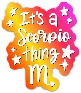 Scorpio Zodiac Sign Sticker - 5" Laptop Sticker - Waterproof Vinyl for Car, Phone, Water Bottle - Scorpio Decal - Scorpio Sticker for men