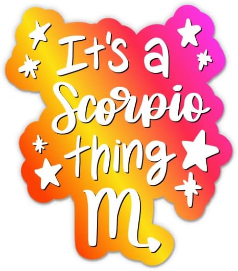 Scorpio Zodiac Sign Sticker - 5" Laptop Sticker - Waterproof Vinyl for Car, Phone, Water Bottle - Scorpio Decal - Scorpio Sticker for men