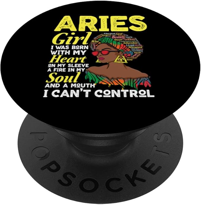 Aries queen March April birthday astrology Zodiac sign Aries PopSockets Swappable PopGrip - Aries for men