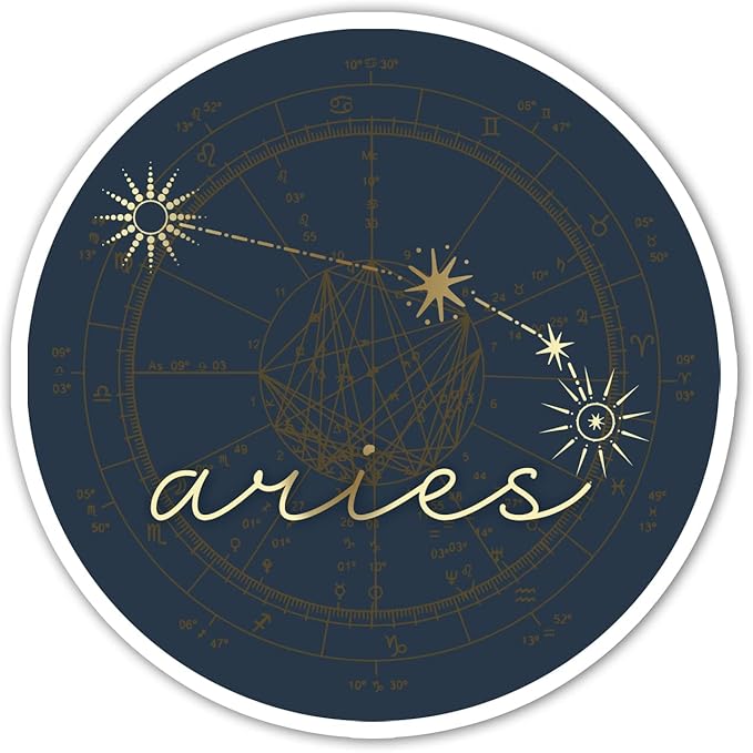 Aries Constellation Vinyl Sticker Auto Car Truck Wall Laptop | Sticker | 4" Wide - Aries Sticker for men
