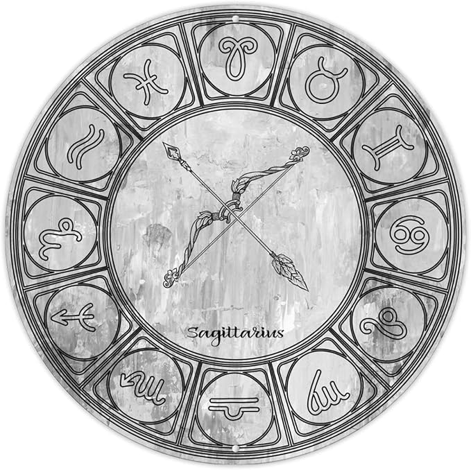 Sagittarius Retro Metal Wall Sign Zodiac Constellations Retro Street Hanging Sign Astrology Sagittarius Zodiac Vintage Home Quality Metal Signs for Outdoor Office Store Bar Garage - Sagittarius Home Decor for men