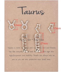 COLORFUL BLING - Taurus Earrings for men